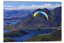 Tableau en PVC Parapente sur paysage de montagne