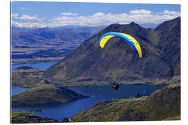 Gallery print Paraglider over mountain landscape