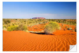 Muursticker Outback and Uluru on the horizon