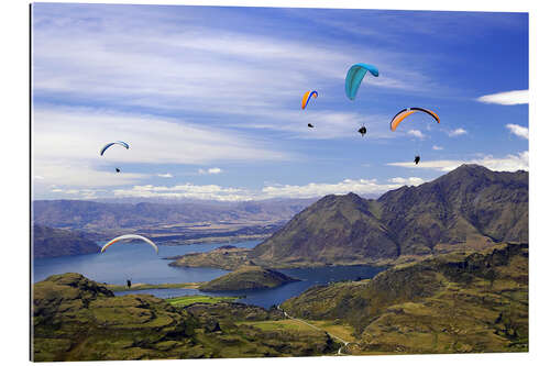 Gallery print Paragliders over Lake Wanaka