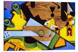 Aluminium print Still Life with a Guitar