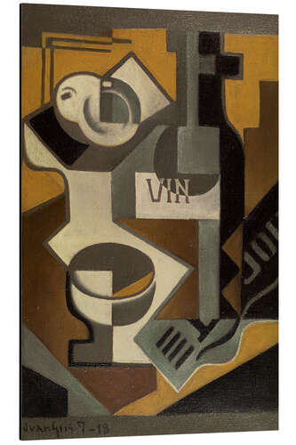 Aluminiumsbilde Still life with wine bottle