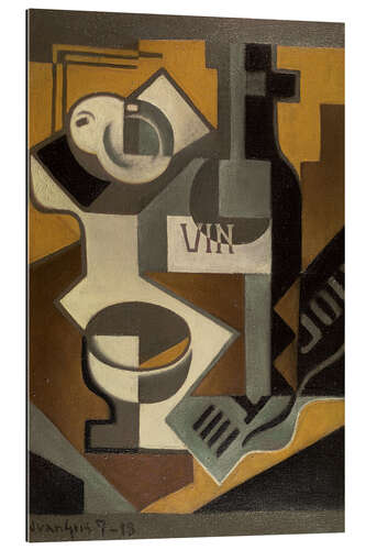 Stampa su plexi-alluminio Still Life with Wine Bottle