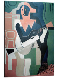 Magnettafel Harlekin mit Gitarre