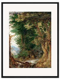 Gerahmter Kunstdruck Waldlandschaft