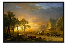 Gerahmter Kunstdruck Siedler durchqueren die Prärie