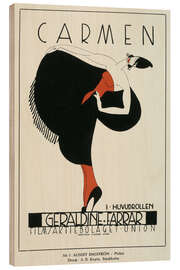 Cuadro de madera Carmen - Geraldine Farrar