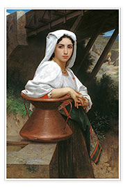 Poster Jeune italienne au bord d'un puits, 1871