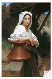 Selvklebende plakat Italian Girl Drawing Water, 1871