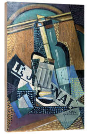 Wood print The newspaper - Juan Gris