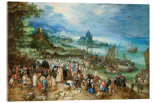 Acrylglas print Seaport with Christ's Sermon