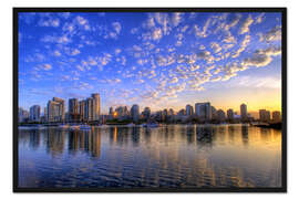 Gerahmter Kunstdruck Sonnenaufgang über Vancouver