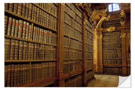 Selvklebende plakat Old library of Melk Abbey