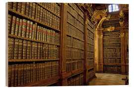 Wood print Old library of Melk Abbey