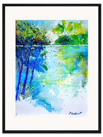 Gerahmter Kunstdruck Teichlandschaft