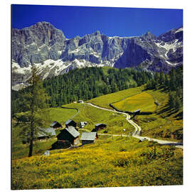 Cuadro de aluminio Paisaje de los Alpes, Dachstein