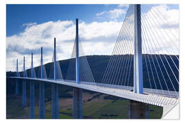 Vinilo para la pared Viaducto y puente de Millau