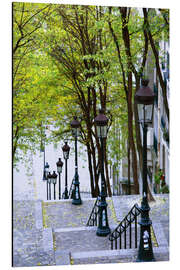 Print på aluminium Stairs to the Place du Sacré-Coeur