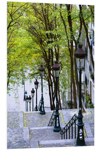 Foam board print Stairs to the Place du Sacré-Coeur