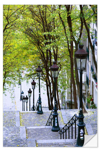 Muursticker Stairs to the Place du Sacré-Coeur