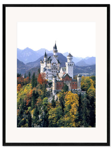 Impressão artística com moldura Castelo de Neuschwanstein