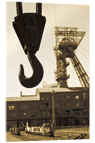 Acrylic print Winding tower in the Zeche Zollern