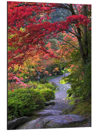Magnettafel Pfad im japanischen Garten