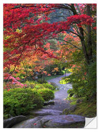 Wandsticker Pfad im japanischen Garten