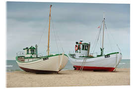 Acrylglas print Fishing boats in Løkken, Denmark