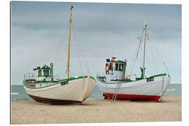 Quadro em plexi-alumínio Fishing boats in Løkken, Denmark