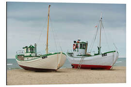 Magnettafel Fischerboote in Løkken, Dänemark