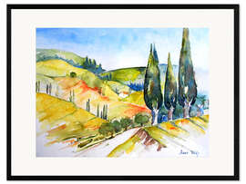 Innrammet kunsttrykk Toscana 4