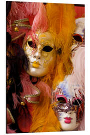 Magnettafel Bunte Karnevalsmasken