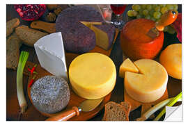 Naklejka na ścianę Cheese plate in Tuscany