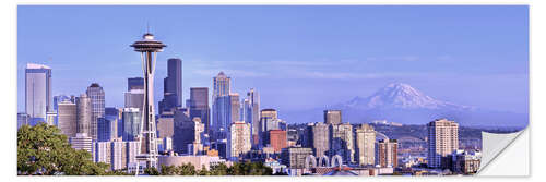 Selvklebende plakat Seattle skyline