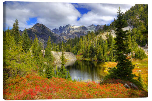 Leinwandbild Herbstliche Berglandschaft