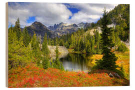 Cuadro de madera Paisaje de montaña de otoño