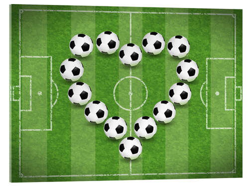 Cuadro de metacrilato Love for Soccer