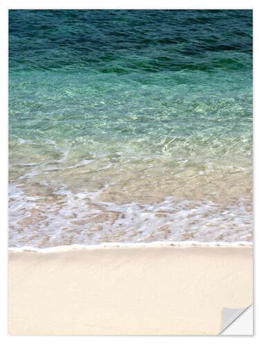 Selvklæbende plakat Beach and blue ocean