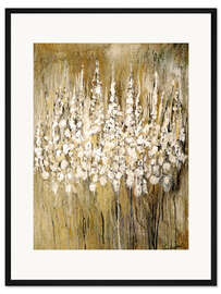 Gerahmter Kunstdruck Blumen abstrakt
