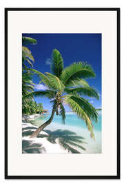 Gerahmter Kunstdruck Aitutaki auf Cook Islands