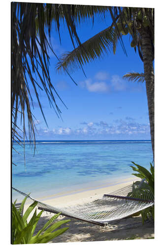 Aluminium print Hammock on the sunny beach