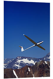 Foam board print Glider pilots over the mountains