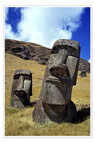 Poster Moai on Easter Island
