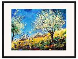 Gerahmter Kunstdruck Frühling in Belgien