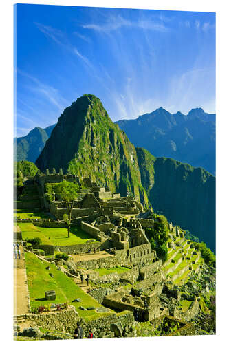 Tableau en verre acrylique Forteresse inca de Machu Picchu