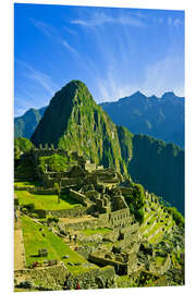 Foam board print Inca city Machu Picchu