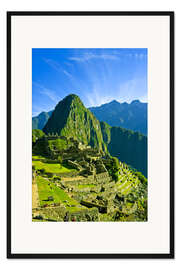 Gerahmter Kunstdruck Inka-Stadt Machu Picchu