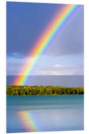 Hartschaumbild Regenbogen am See Naknek