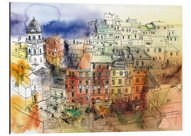 Magnettafel Vernazza Blick vom Kastell